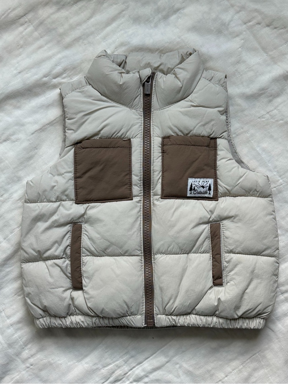 NWT Boys Neutral Puffer Vest